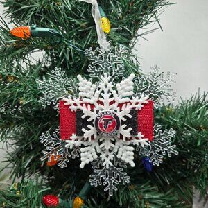 NWT Atlanta Falcons Ornament NFL Football Christmas Holiday Decor OOAK Handmade